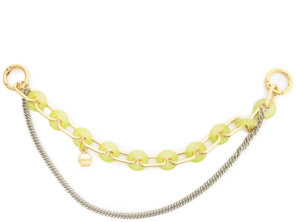 corrente arezzo dupla bag charm amarela p/bolsa-1