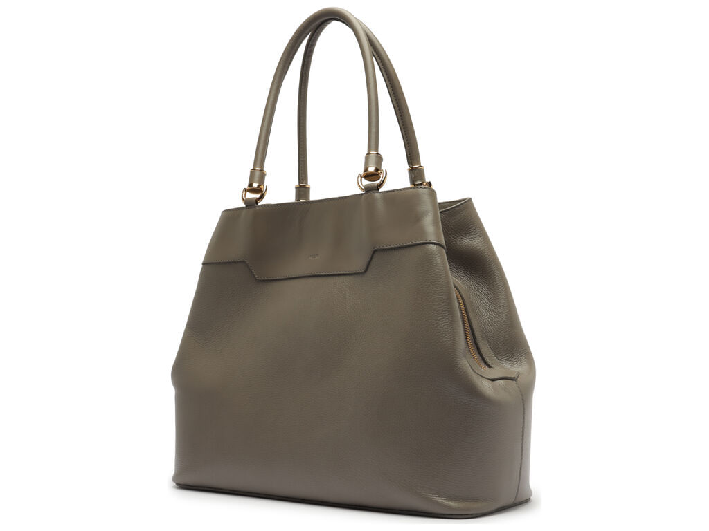 bolsa arezzo hobo pewter couro grande recorte-2