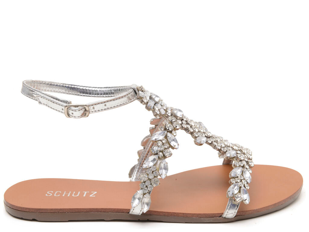 sandalia schutz rasteira prata metallic napa-1