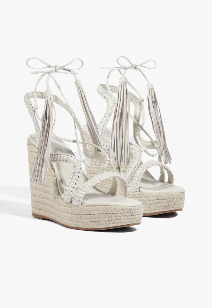 sandalia schutz lace wedge branca plataforma couro-2