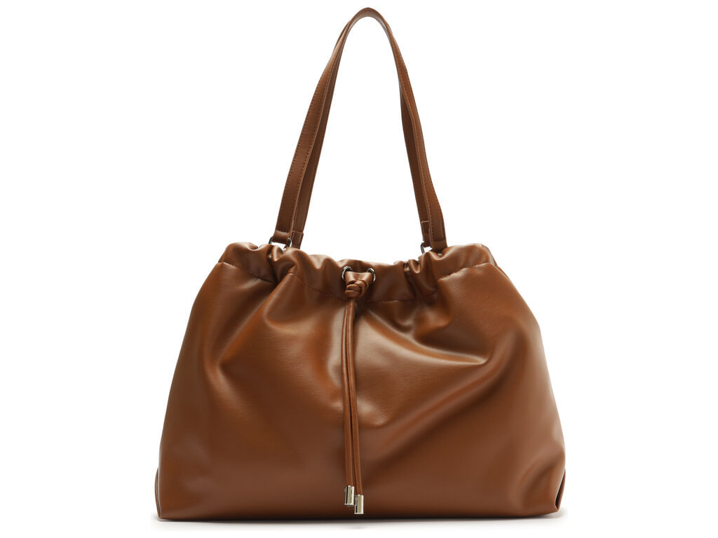 Imagem da variante: Bolsa Arezzo Caramelo Grande Hobo ECO CALF - NATURAL WOO - UN