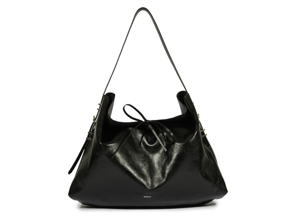 Imagem da variante: Bolsa Schutz Hobo Couro Preto Média TRENTINO SO - BLACK - UN