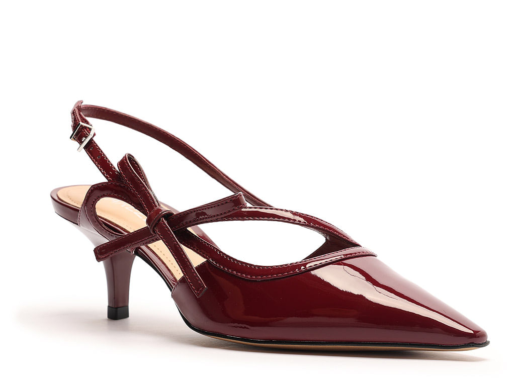 Imagem da variante: Scarpin Arezzo Salto Médio Eco Verniz Vinho ECO VERNIZ  - WINE BERRY - 34