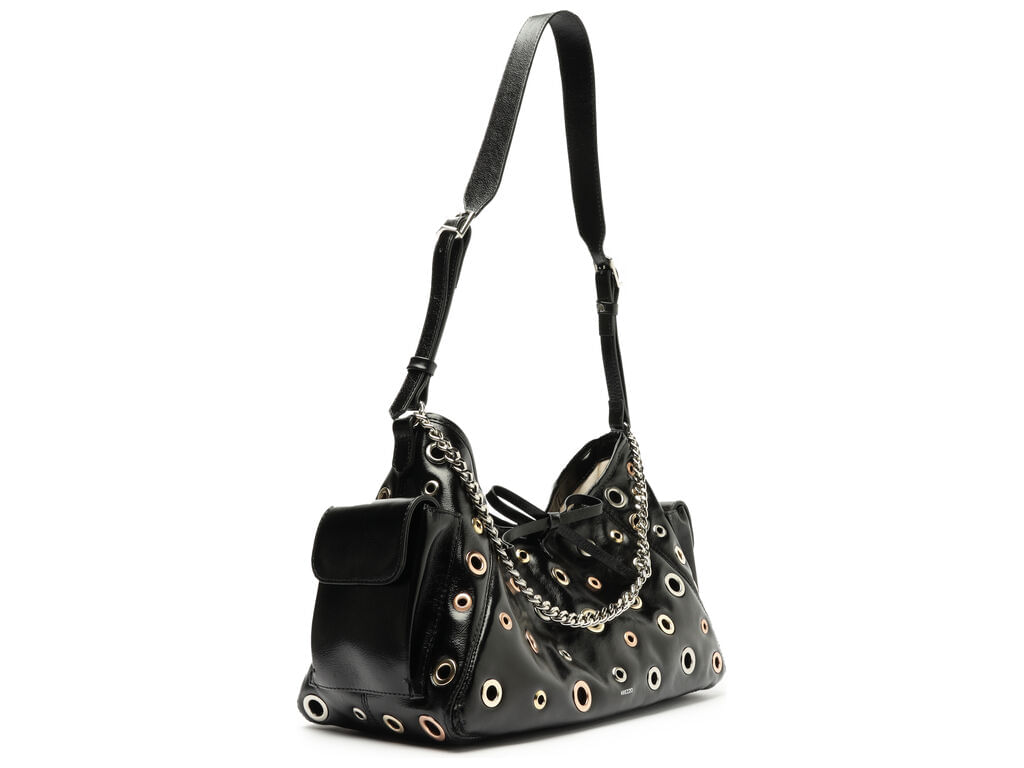bolsa arezzo tiracolo pequena leather cretha preta ilhoses-2