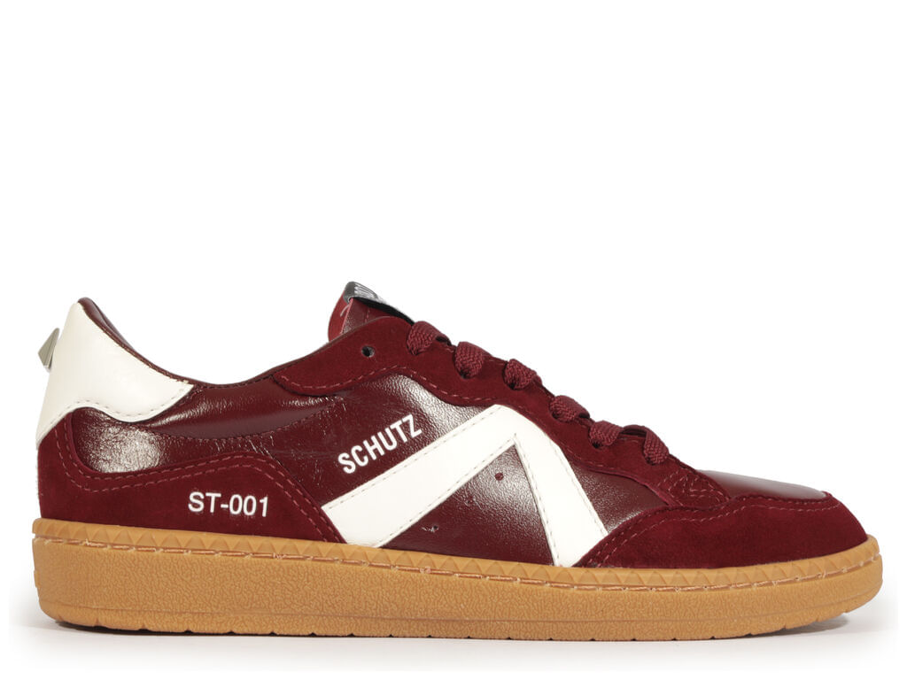 Imagem da variante: Tenis Schutz ST-001 Vinho e Branco SOFT CALF L - VINO/WHITE - 34