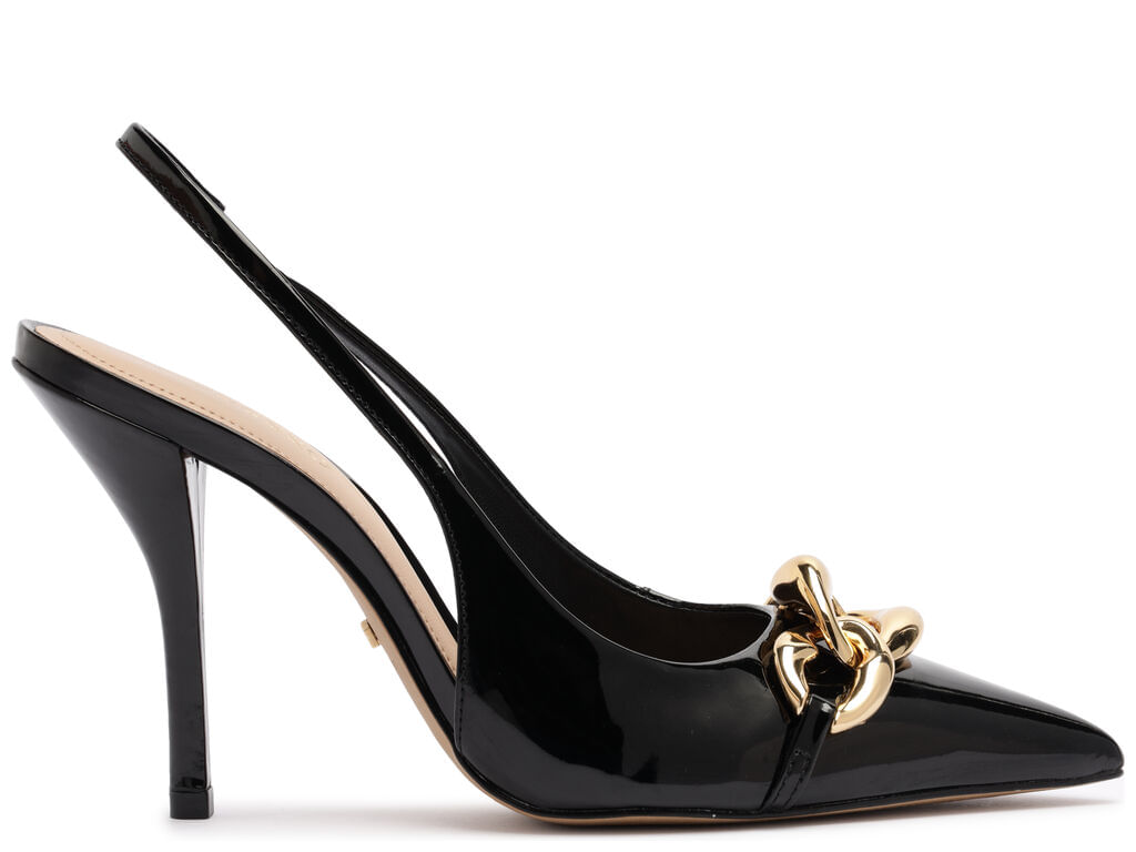 scarpin arezzo salto alto eco verniz open preto-1