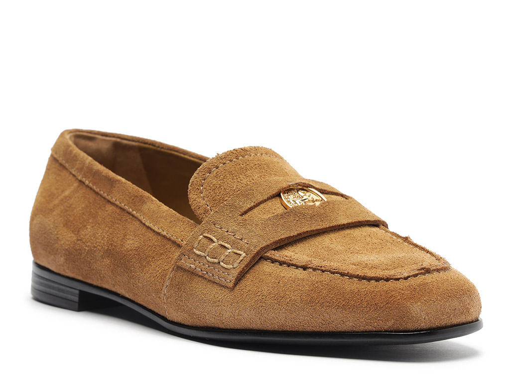 mocassim arezzo heavy suede golden sand-1