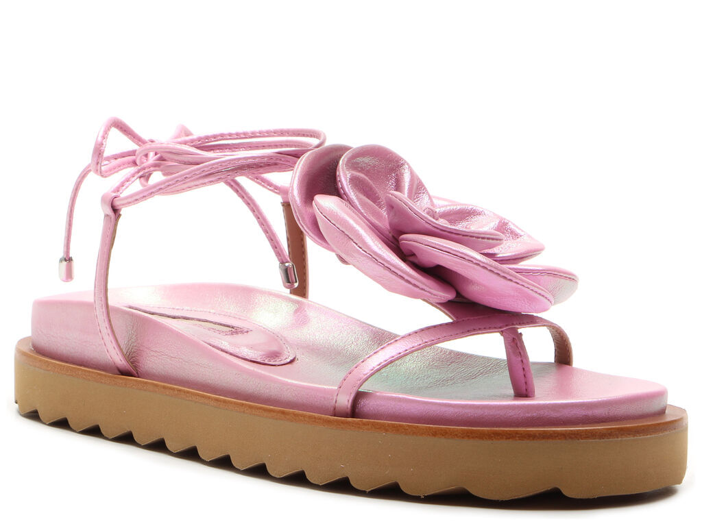 sandalia papete metal pearl rosa vicenza -1