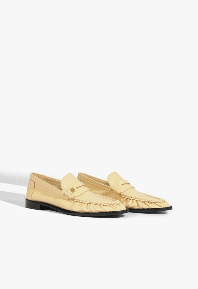 mocassim schutz couro bege costura aparente solado baixo-2
