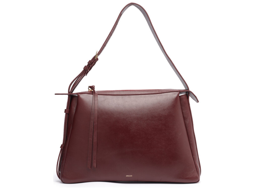 Imagem da variante: Bolsa Arezzo Hobo Vermelha Couro Grande Alça Regulável NAPOLES - WINE BERRY - UN