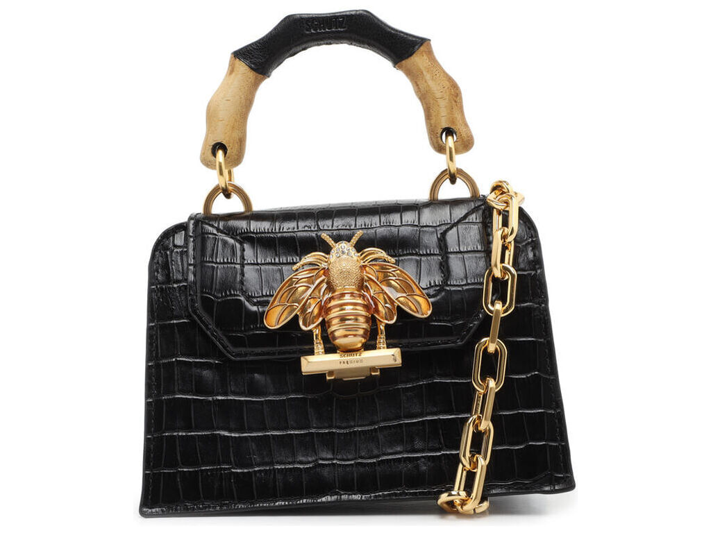 bolsa schutz pequena believe new crocodille black-1