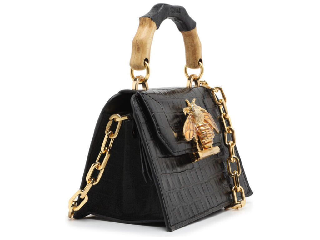 bolsa schutz pequena believe new crocodille black-2