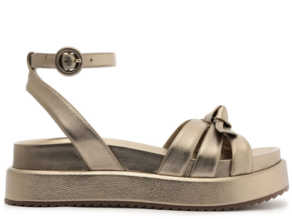sandalia  alexandre birman plataforma dourada-1