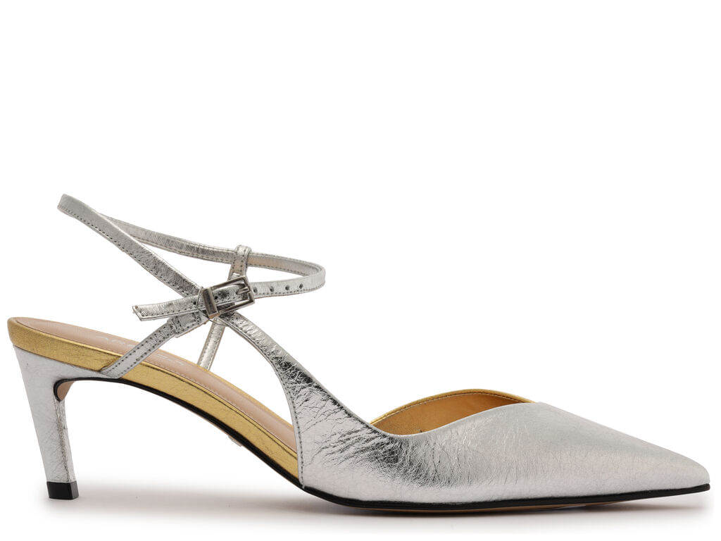 scarpin arezzo prateado salto medio slingback cruzado-1