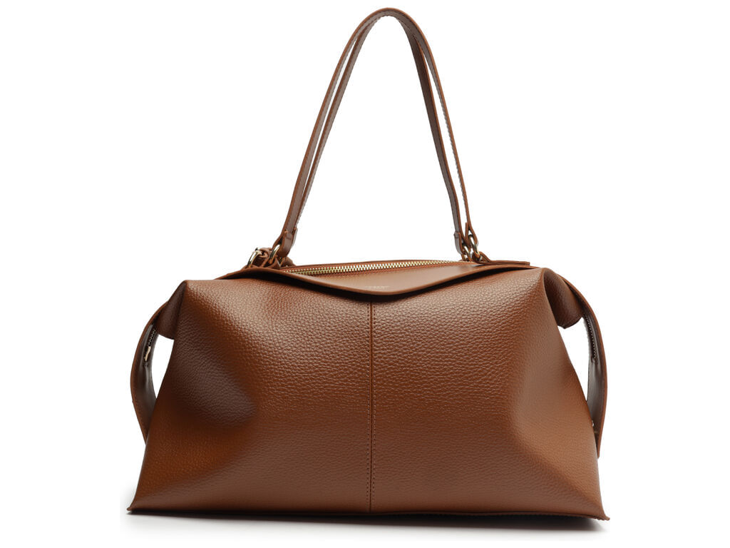 bolsa arezzo bowling caramelo grande mix texturas-1