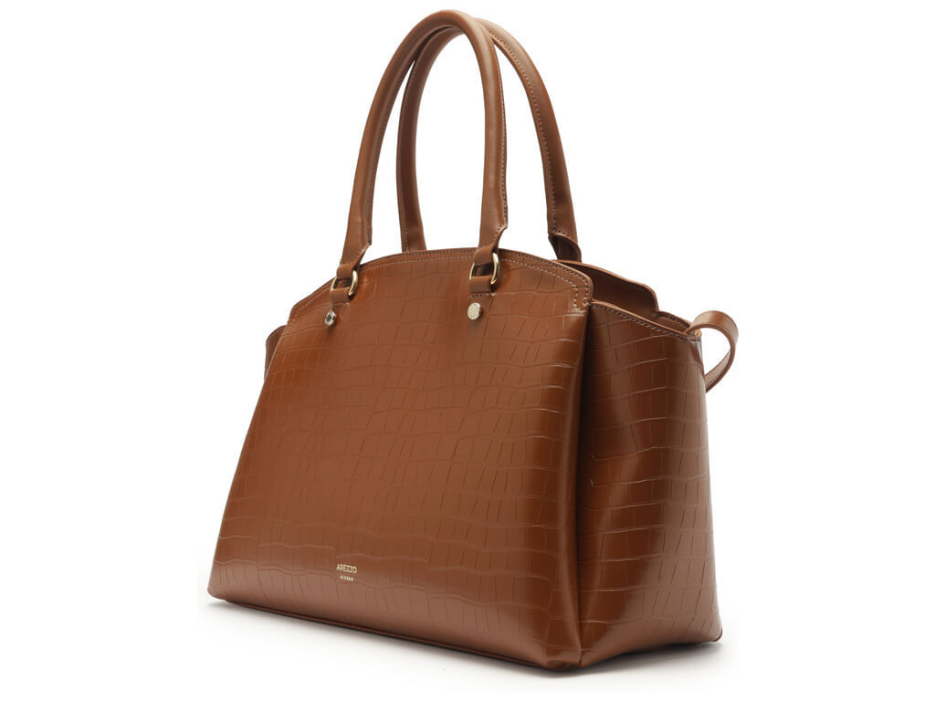 bolsa arezzo tote grande caramelo eco croco soft-2