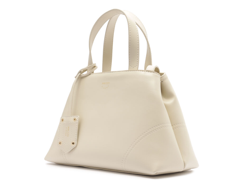 bolsa arezzo tote branca media costuras bag charm-2