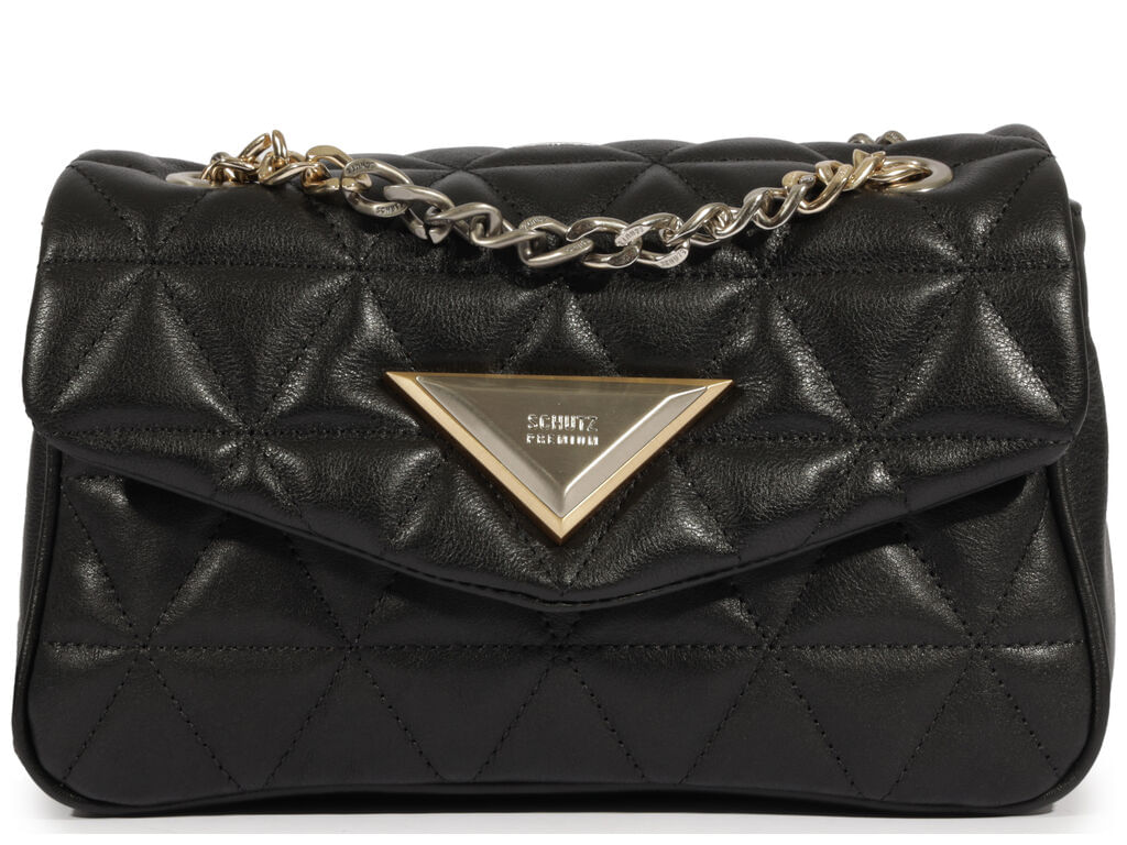 bolsa schutz tiracolo media 944 couro preto matelasse-1