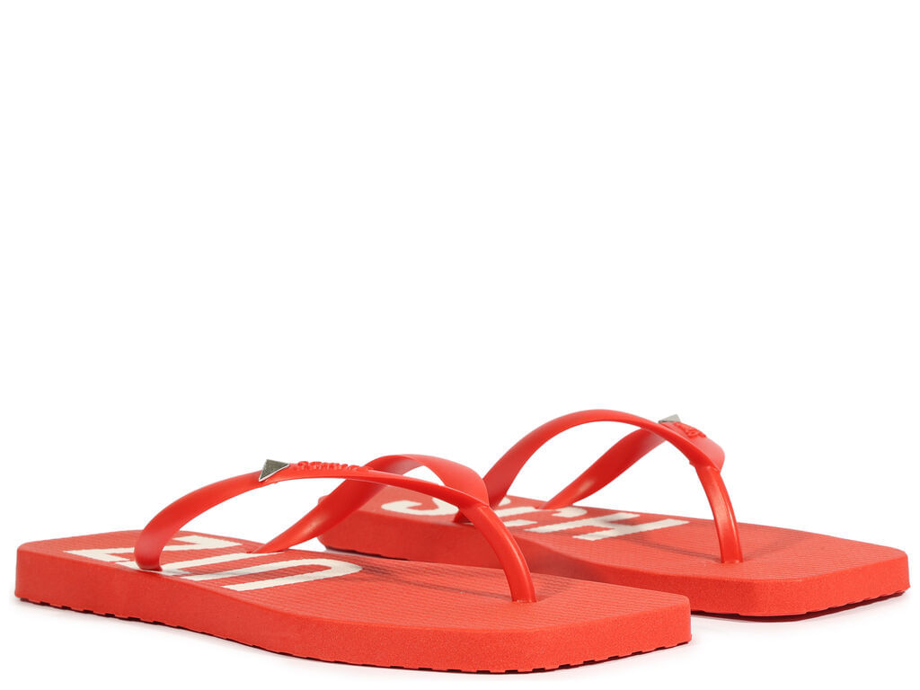 chinelo de dedo schutz vermelho jellys frente quadrada cabedal injetado-2