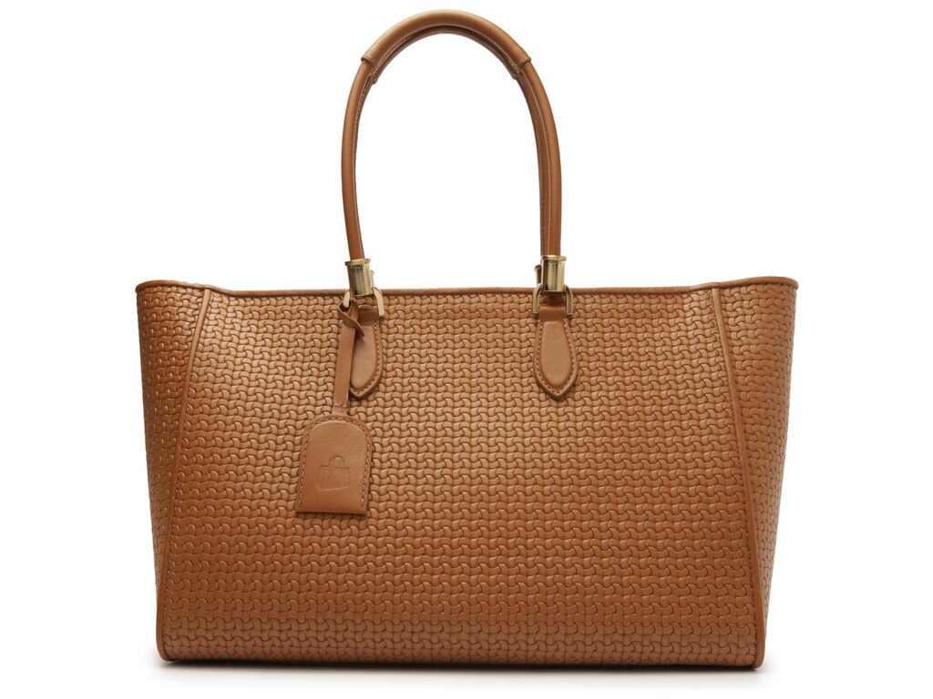 bolsa schutz shopping grande lorena couro trama marrom-1