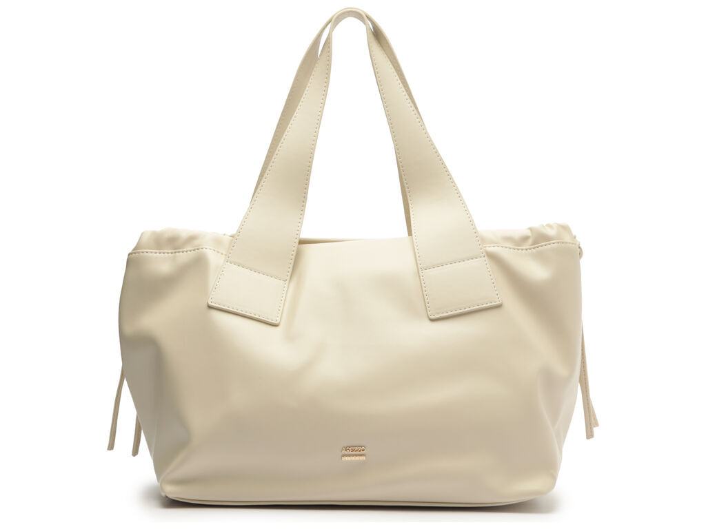bolsa arezzo shopping off-white eco grande-1