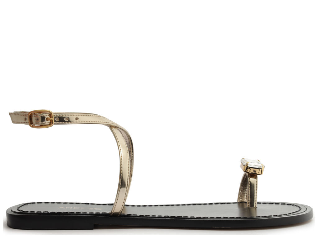 sandalia arezzo rasteira ouro strass minimalista-1