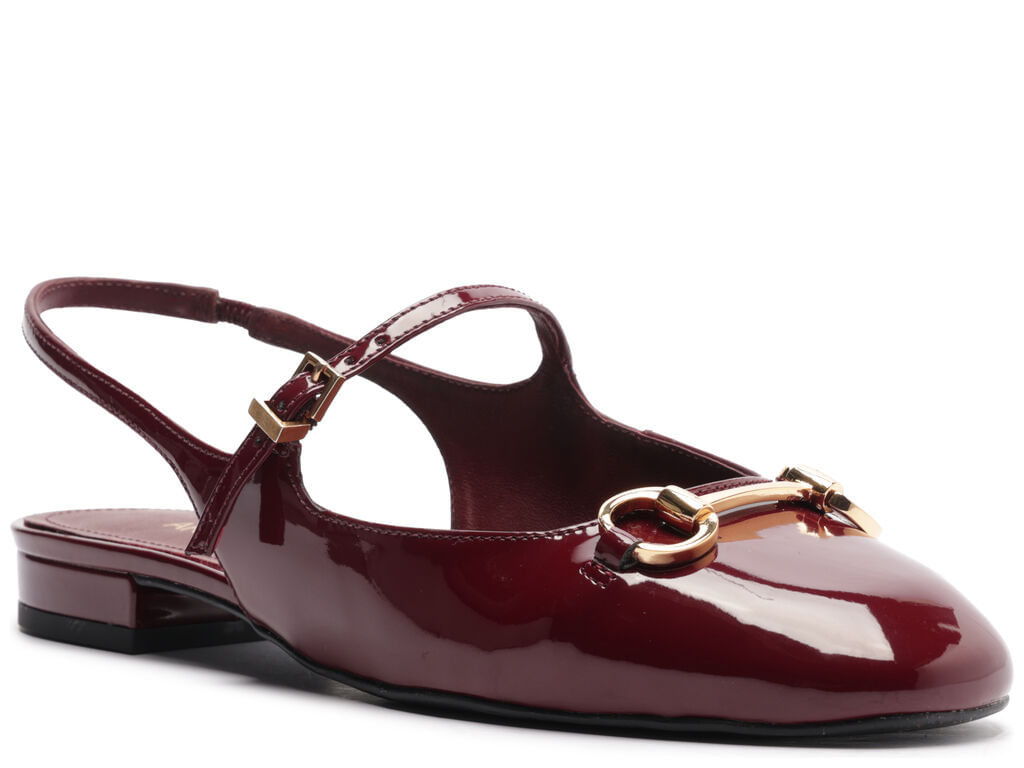 sapatilha arezzo slingback verniz vinho metal dourado-2