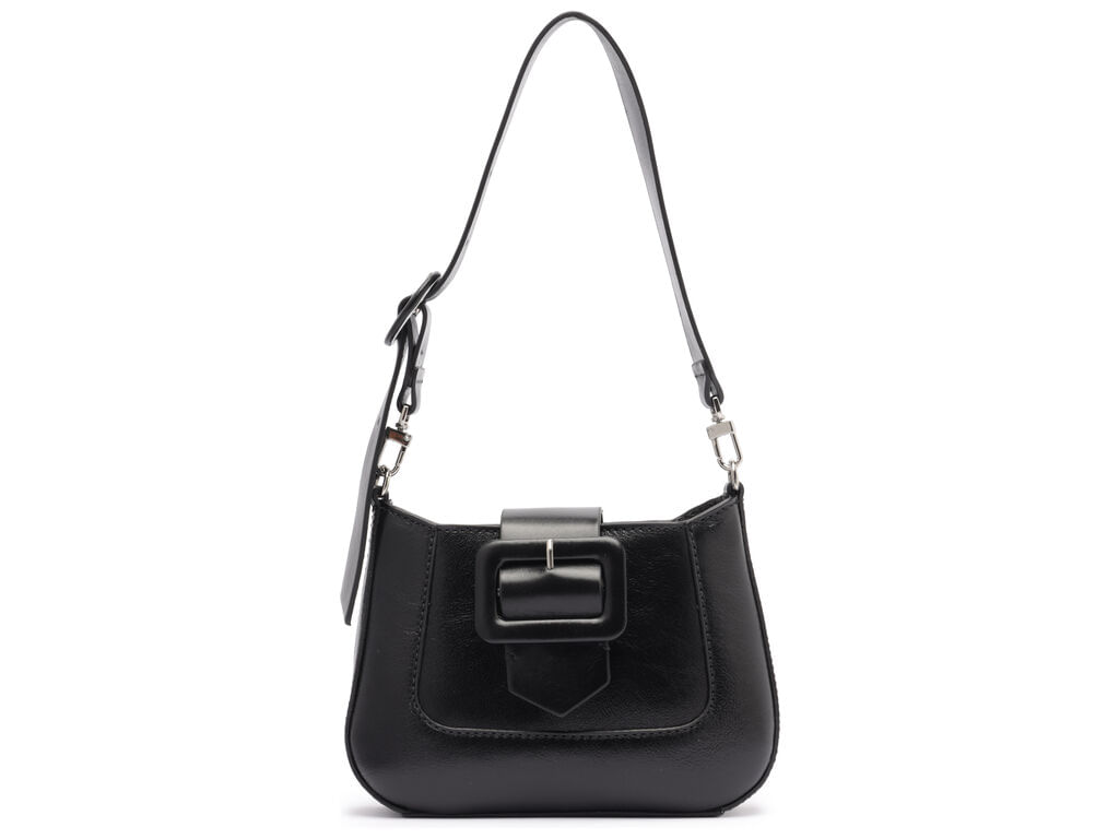 Imagem da variante: Bolsa Arezzo Shoulder Preta Couro Pequena Fivela HERITAGE LE - PRETO - UN