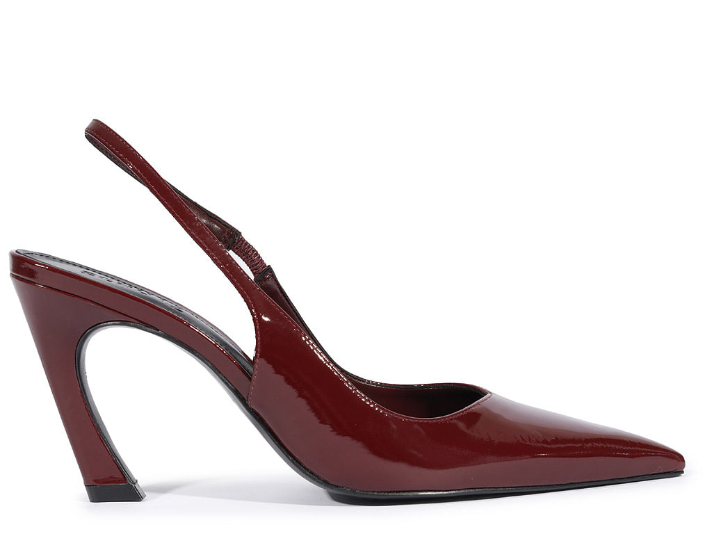 Imagem da variante: Mule Fechada Schutz Slingback Verniz Vinho VERNIZ SOFT - VINO - 34