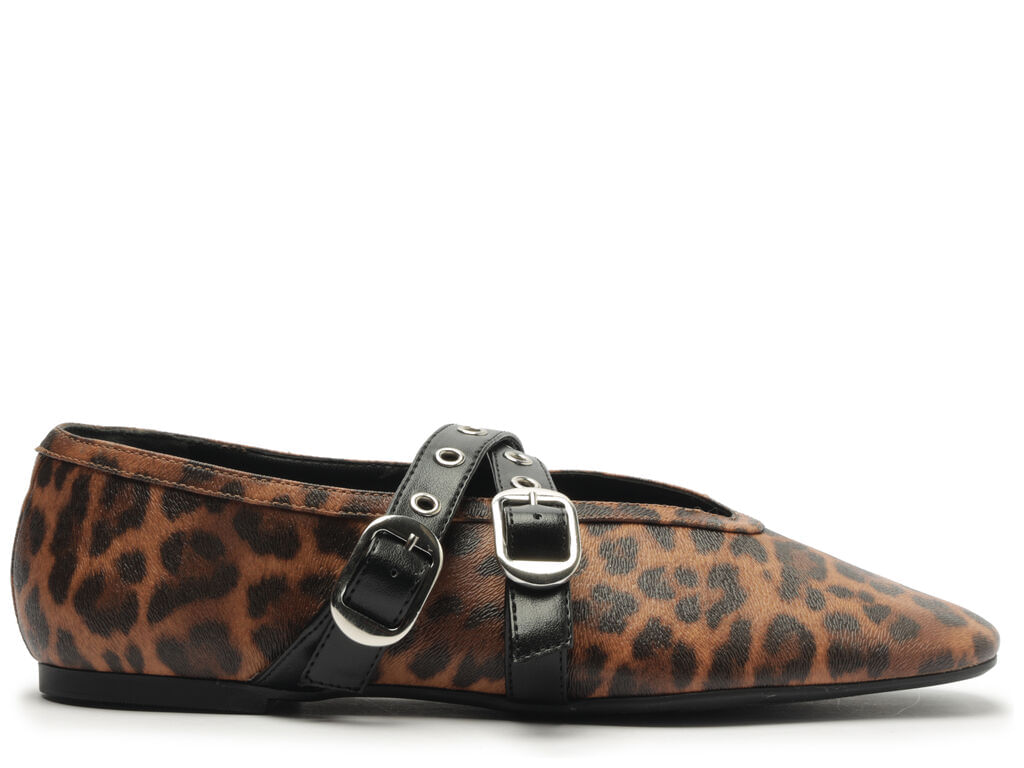 Imagem da variante: Sapatilha Anacapri Tira Dupla Fivelas Megan Animal Print ECO ONCA AC - MULTI CARAM - 34