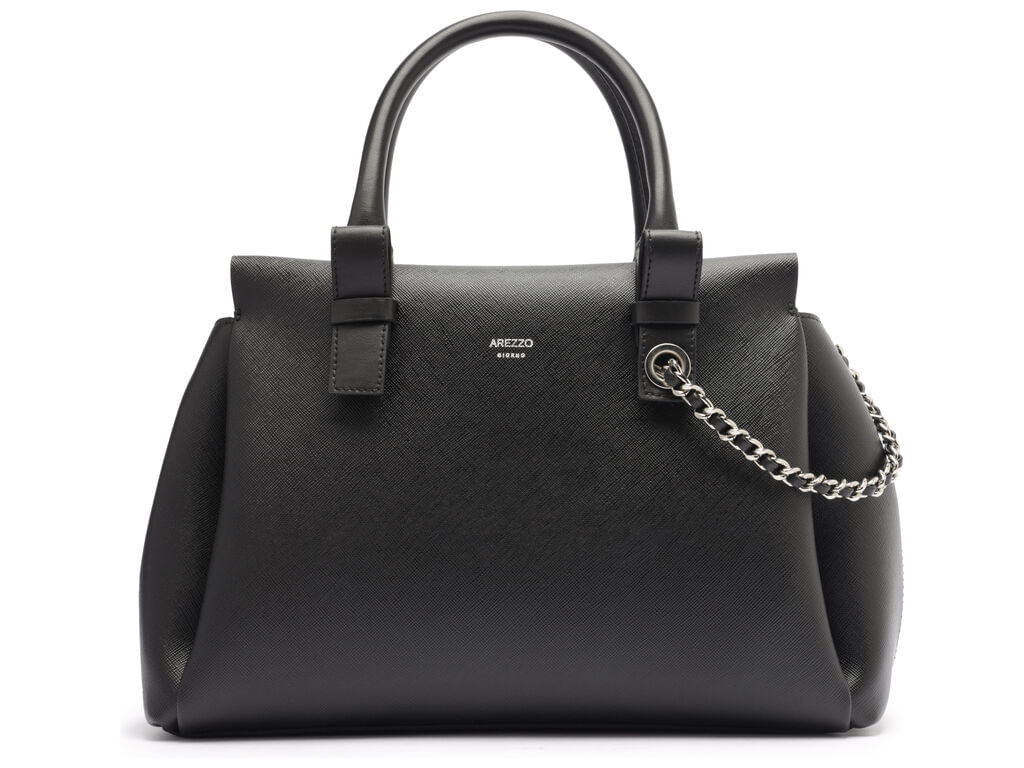 bolsa arezzo tote grande preta corrente-1