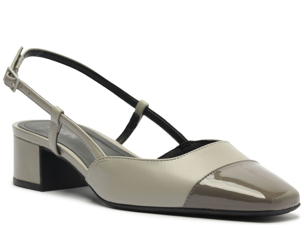 sapatilha anacapri slingback salto bloco cinza ponta verniz prateada-2