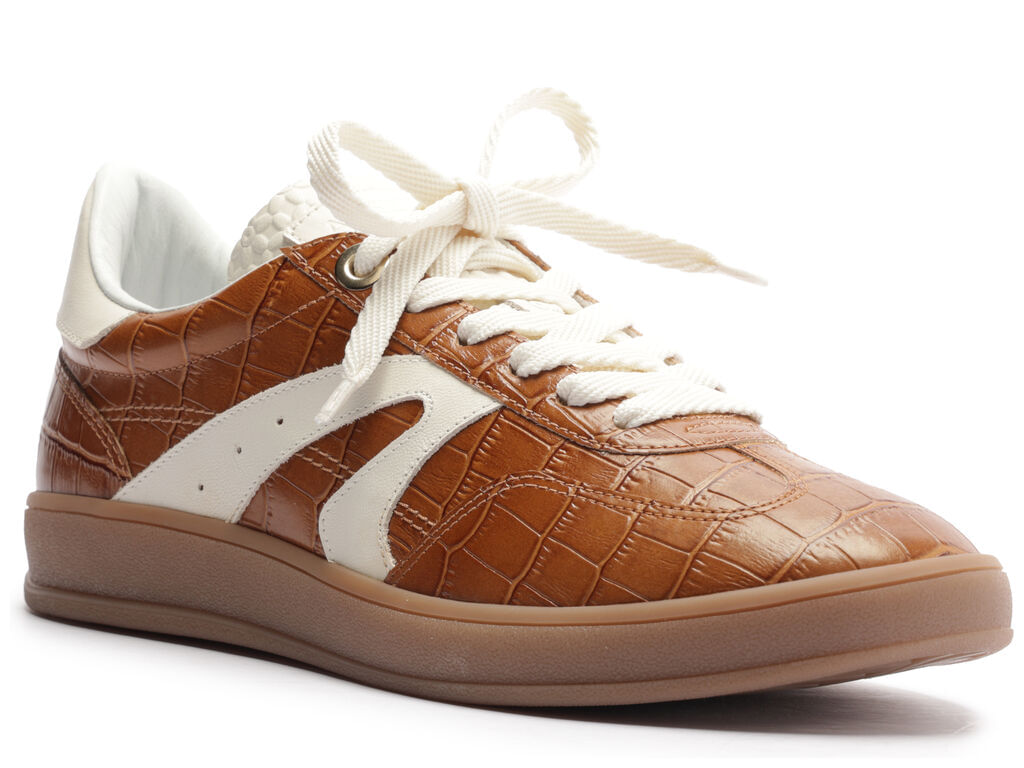 tenis arezzo marrom croco amarracao arz72-2