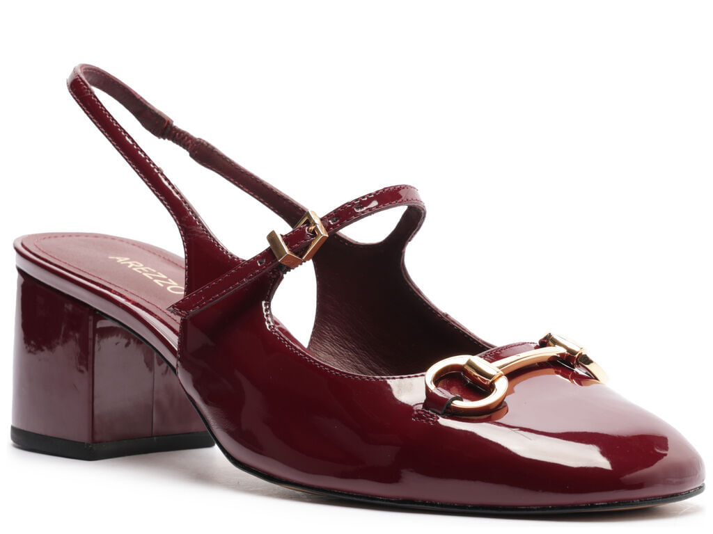 sapato arezzo boneca vinho verniz bloco slingback-2