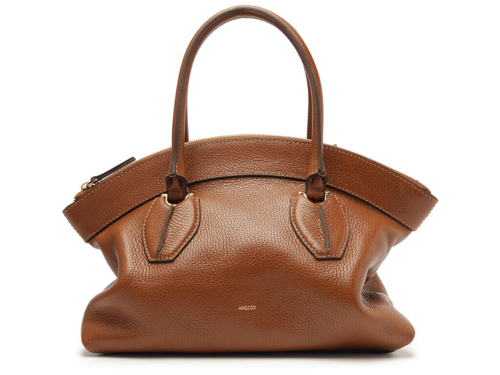bolsa arezzo tote caramelo couro grande moderna-1