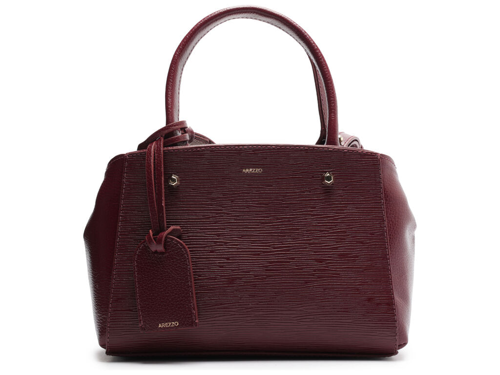 Imagem da variante: Bolsa Arezzo Tote Vinho Couro Wave Bella Pequena NEW WAVE/FL - WINE BERRY - UN