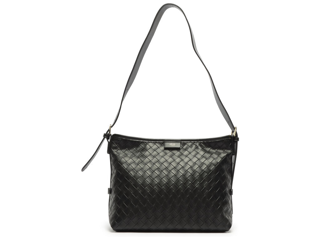 bolsa arezzo tote preta media trancado-1