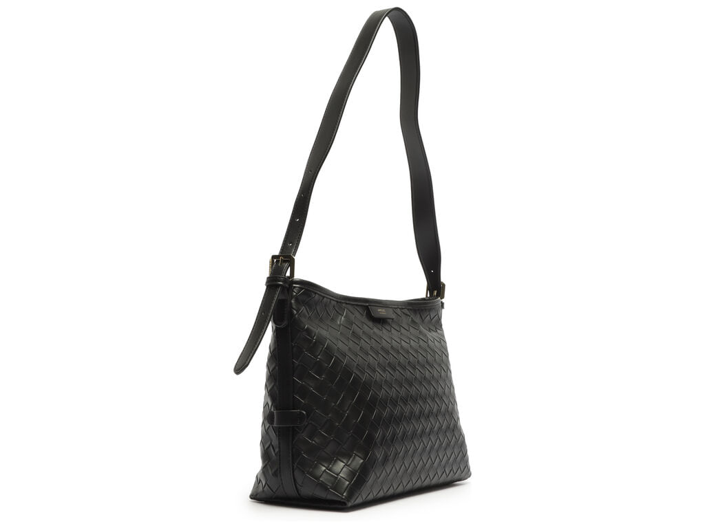 bolsa arezzo tote preta media trancado-2