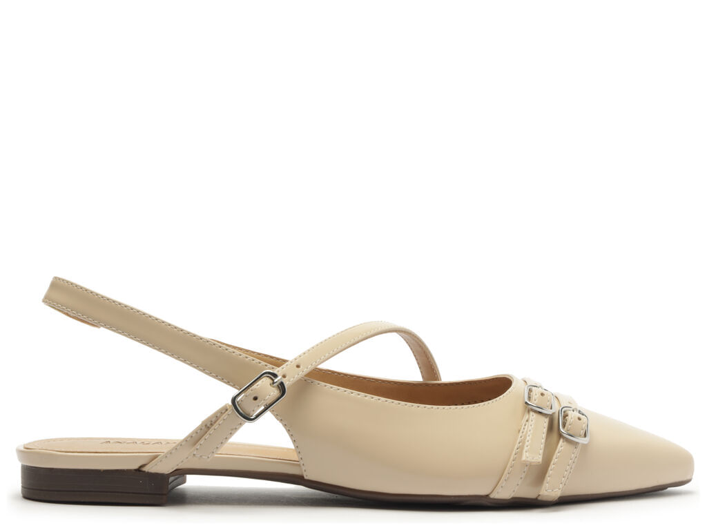Imagem da variante: Sapatilha Anacapri Slingback Fivela Dupla Branca ECO BOX CEL - SUPER SUSPI - 34