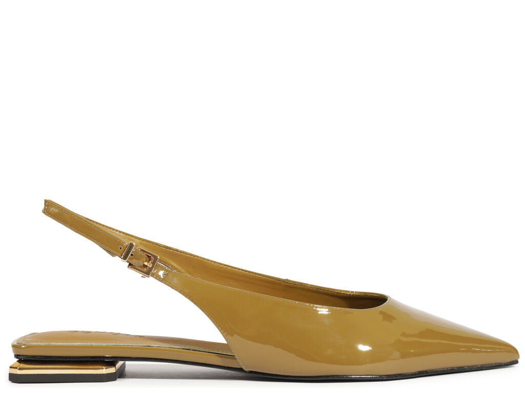 mule fechada schutz slingback verniz mostarda-1