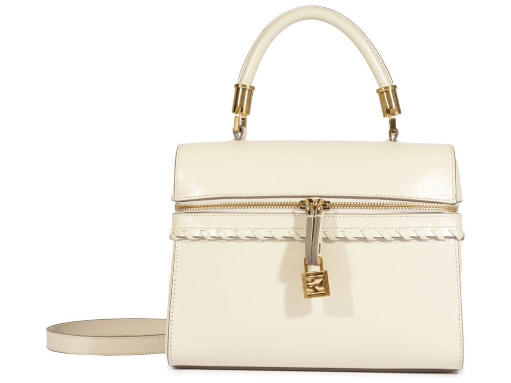 Imagem da variante: Bolsa Schutz Satchel Branca Couro Média Cadeado TRENTINO - SUGAR WHITE - UN