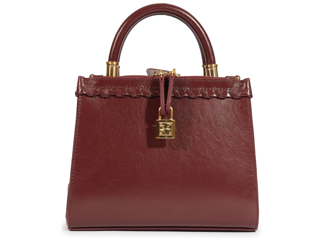 Imagem da variante: Bolsa Schutz Tote Vinho Couro Pequena Cadeado TRENTINO FL - VINO - UN