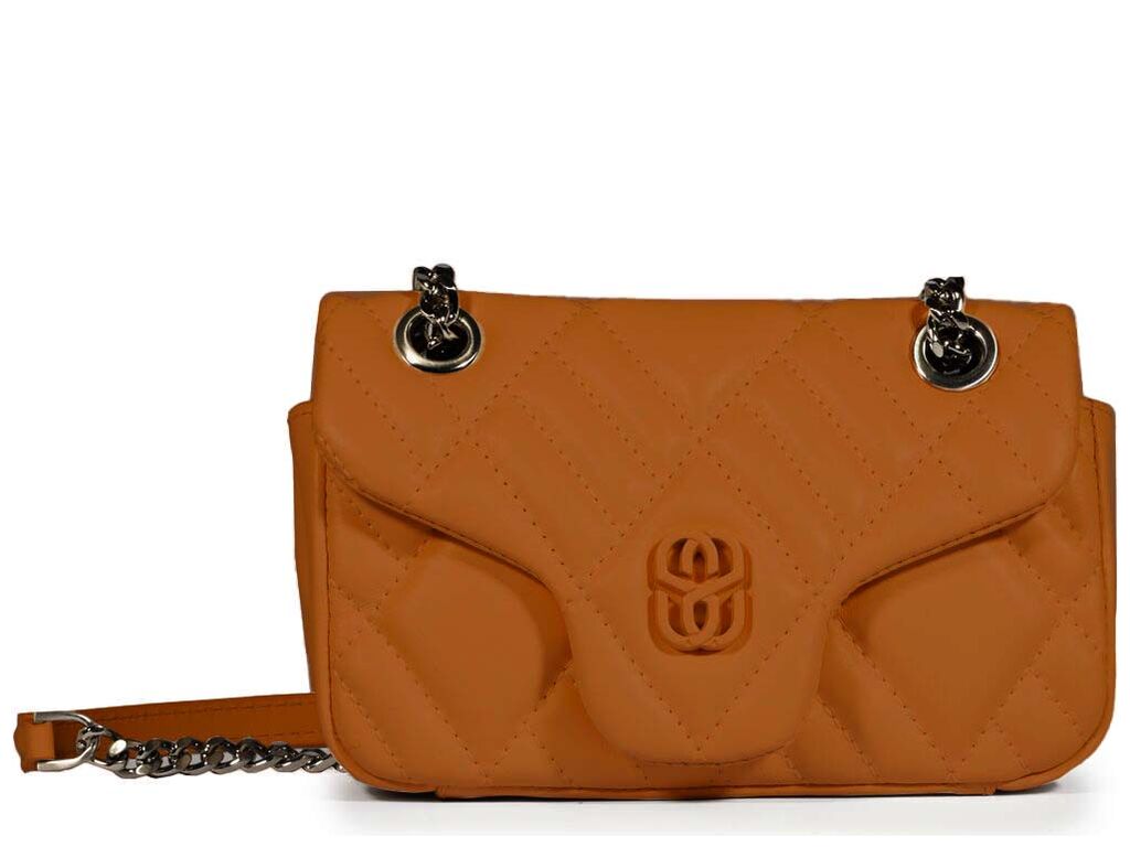 bolsa schutz shoulder perry pequena couro ocre-1
