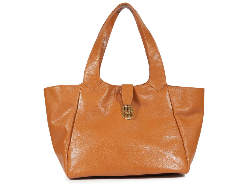bolsa schutz shopping couro caramelo grande-1