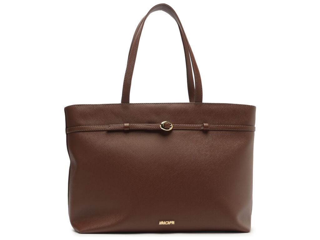 bolsa anacapri shopping grande saffiano marrom-1