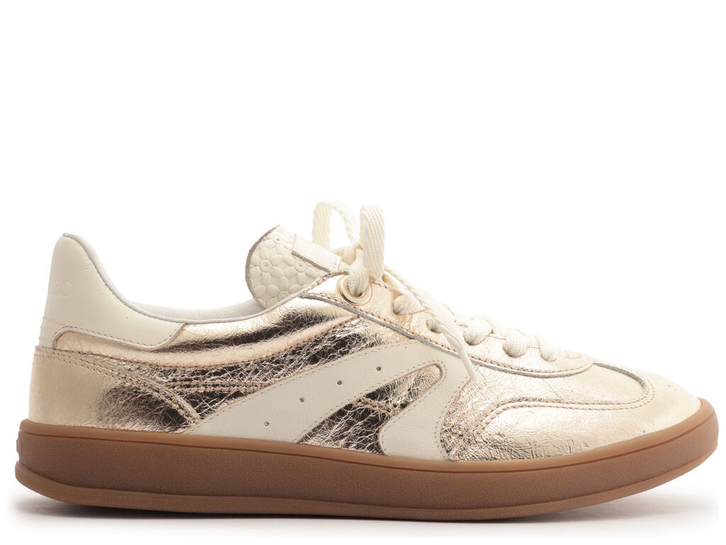 tenis arezzo dourado couro amarracao arz72-1