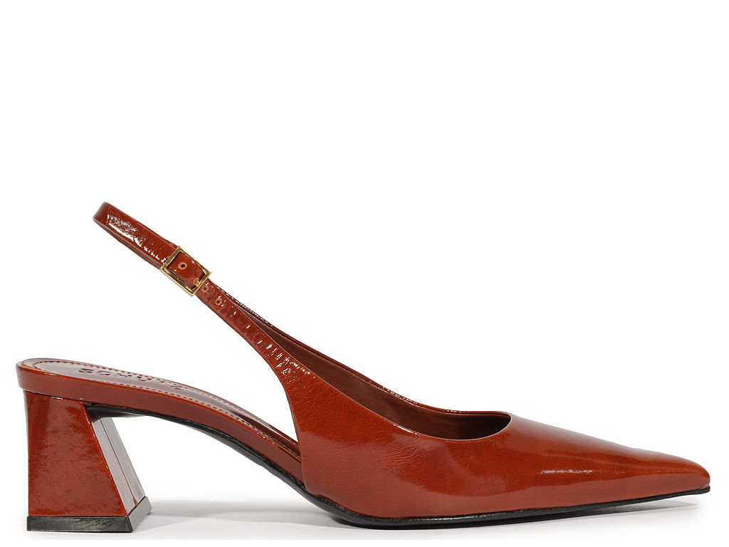 slingback schutz couro salto medio bloco caramelo-1