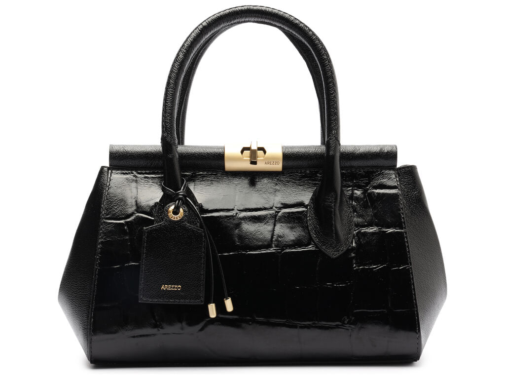 Imagem da variante: Bolsa Arezzo Tote Preta Couro Maxi Croco Média MAXXI CROCO - PRETO - UN
