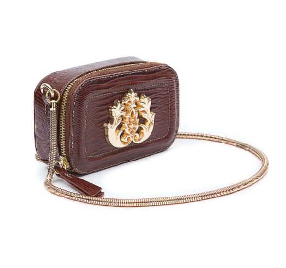 mini bolsa isla dance em couro lizard pinhao 176-2