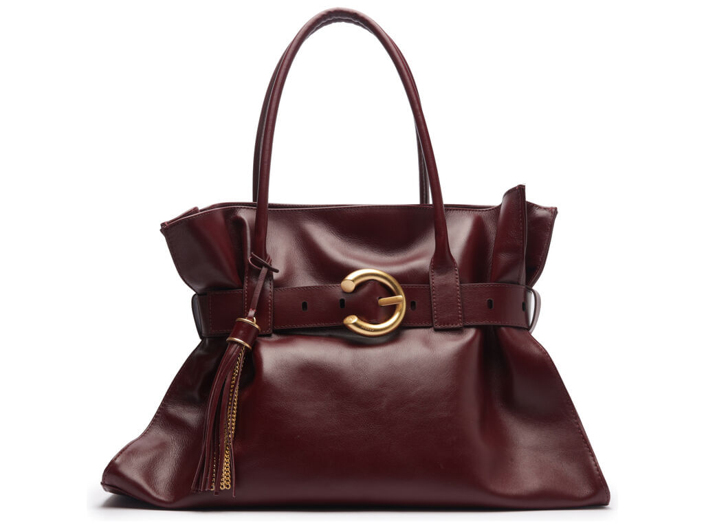 bolsa arezzo shopping vinho couro isa grande-1